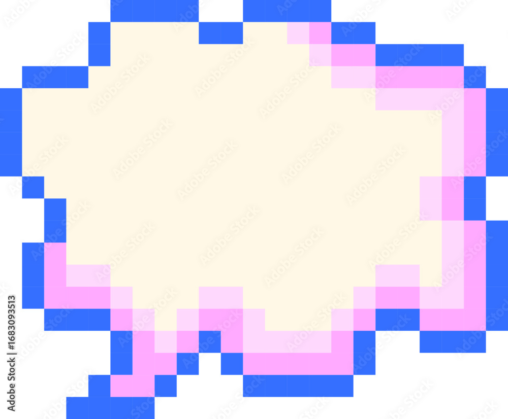 Fototapeta premium Speech Bubble Pixel