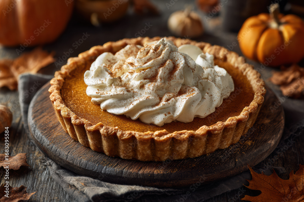 Rustic Autumn Pumpkin Pie 45-Degree Lifestyle Photography Rustic Autumn Pumpkin Pie 45-Degree Lifestyle Photography