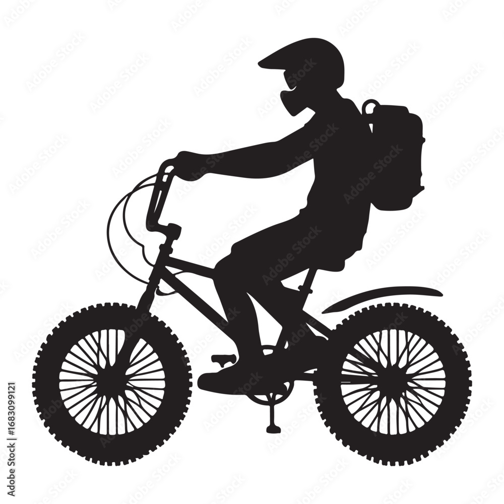Naklejka premium Bicycle Silhouettes art