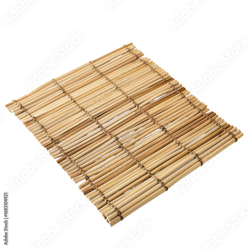 Traditional bamboo sushi rolling mat for preparing japanese cuisine at home or restaurant