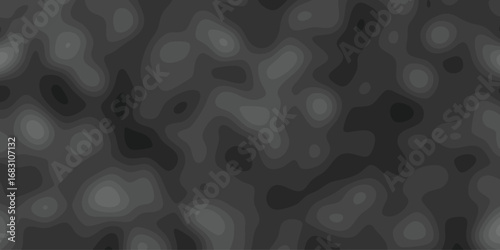 A seamless topographical map-like texture displaying shades of gray evoking depth and elevation across a patterned surface