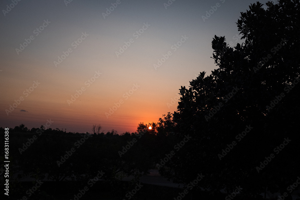 Fototapeta premium sunset in the mountains