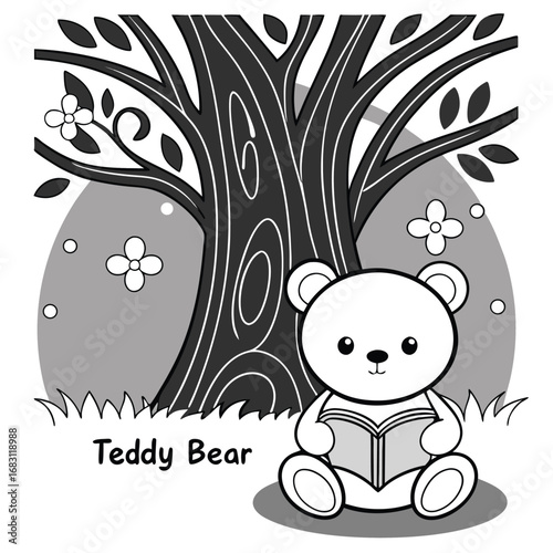 Charming hand drawn illustration in a classic style isolated on white background