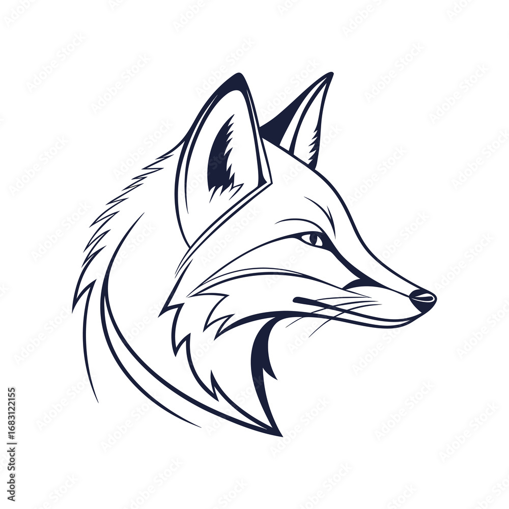 Obraz premium fox vector illustration