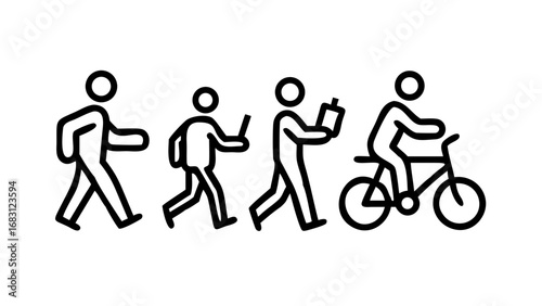family silhouettes vector