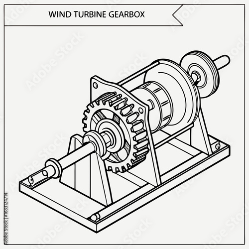 Wind turbine gearbox, a mechanical component