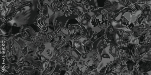 Abstract gray tonal textured background design featuring liquid glass effect with organic shapes and gradient shading for digital graphics
