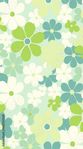 Green flower pattern backgrounds chandelier.