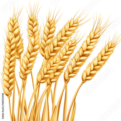 Golden Wheat Stalks - Natural Cereal Grains Harvest Background