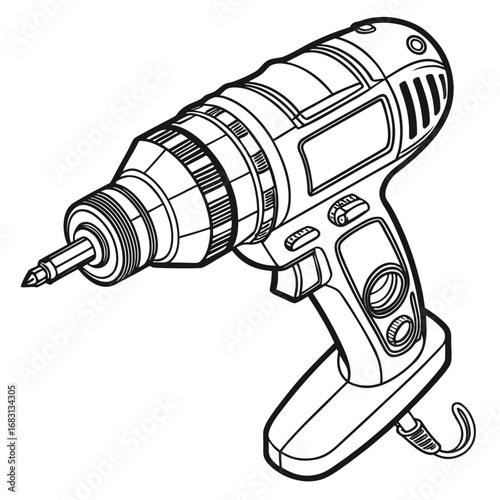 Electric drill for construction and repair work