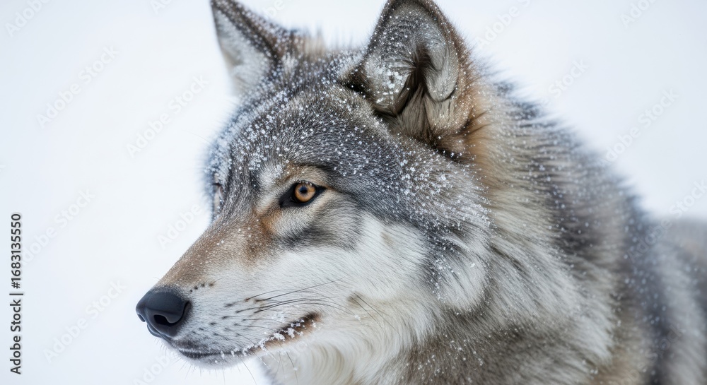 Obraz premium Gray Wolf in Snowy Winter