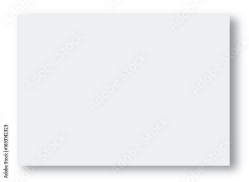 White A4 brochure mockup horizontal with transparent background