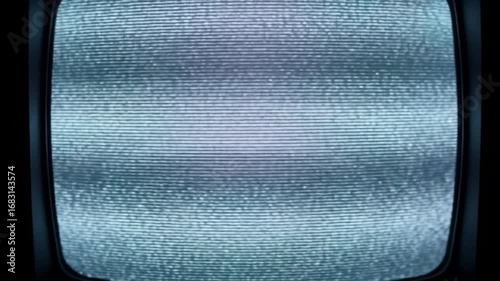 Displaying Static Noise on Vintage TV Screen: Retro Glitch Effect