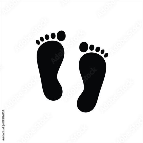 foot print icon isolated on white background from baby shower collection. trendy foot print icons and modern foot print symbols for logos, web, apps, UI. simple print foot sign icon.