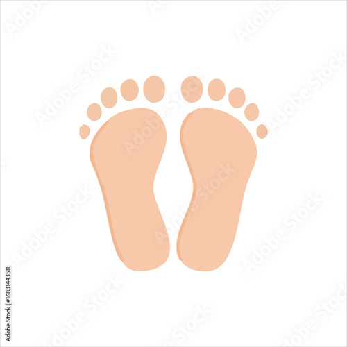 foot print icon isolated on white background from baby shower collection. trendy foot print icons and modern foot print symbols for logos, web, apps, UI. simple print foot sign icon.