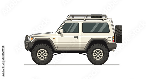 Robust off-road vehicle illustration showcasing adventure and capability