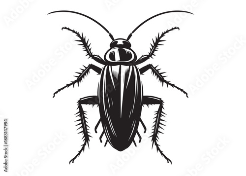 cockroach logo silhouette vector, cockroach silhouette vector illustration, roach silhouette vector logo, silhouette of cockroach insect, cockroach insect logo silhouette vector on white background.