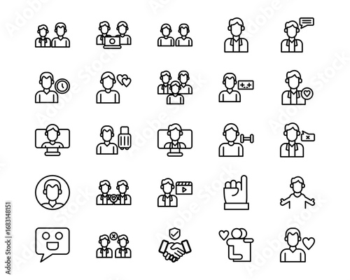 Friendship Line Icons