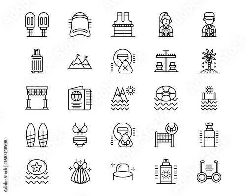 Beach Resort Icons
