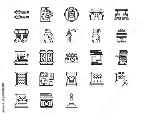 Laundry Line Icons
