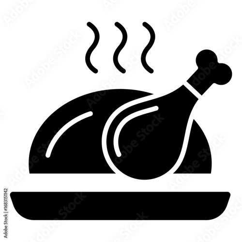 Chicken Glyph Icon