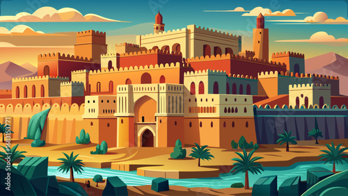 The Citadel of Erbil in Iraq stands proudly with layered history, mudbrick walls, traditional courtyards, and urban heritage reflecting thousands of years of continuous settlement in Mesopotamia.
