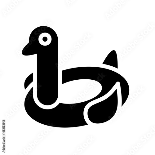 duck buoy glyph icon
