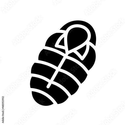 sleeping bag glyph icon
