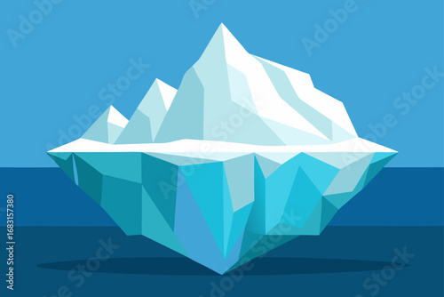 a powerful and majestic iceberg floating in the ar