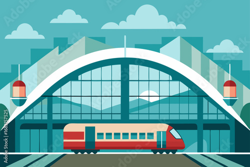 a grand railway station with a massive glass ceili
