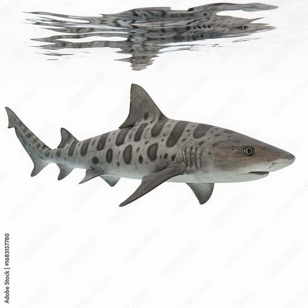 Naklejka premium Sharck swimming under the water