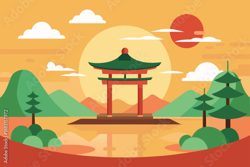 a serene and tranquil japanese zen garden  
