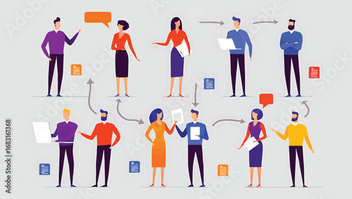 Team collaboration and communication in a business setting