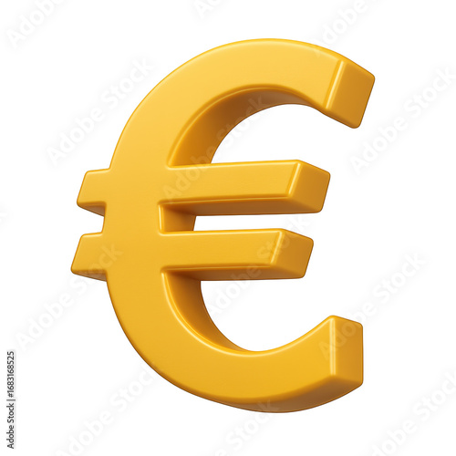 Wallpaper Mural Golden 3D euro symbol representing currency finance economy investment and European market wealth Torontodigital.ca