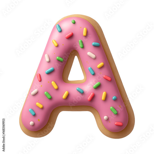 Wallpaper Mural Letter and alphabet shapes with vibrant color and sprinkle icing bring delightful dessert and bakery treats Torontodigital.ca