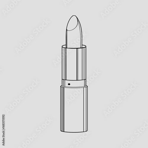 Lipsticks Simple Monochrome Flat Graphic, Cosmetic Lipsticks Drawing Set Vector Design