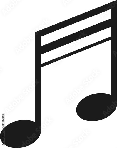 Vector musical notes and symbols in a composition