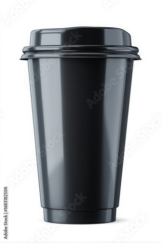 Wallpaper Mural Black glossy takeaway cup offers comforting daily coffee or hot beverage Torontodigital.ca