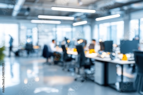Blurry modern office interior