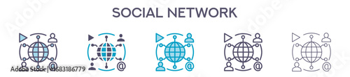 Social Network Icon Pack For Graphic Design - Multiple Styles