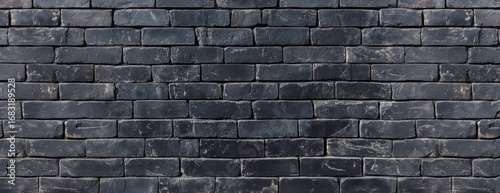 Panel kuchenny z motywem Black and white brick wall texture background black.