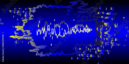 Colorful Illustration iradio interference. Perfect for printing and home decoration or as a template for graphic content