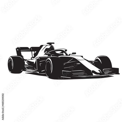 racing car isolated on white