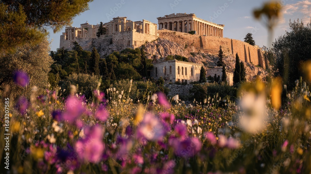 Obraz premium A view of the aci of athens