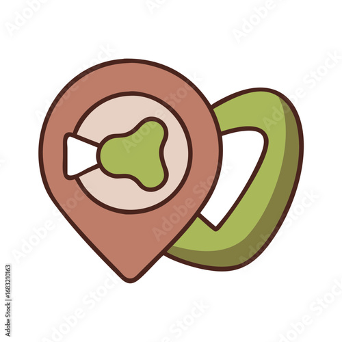 Playful icon for location and activity representation
