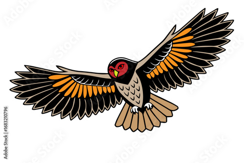 anthropomorphic owl flying silhouette