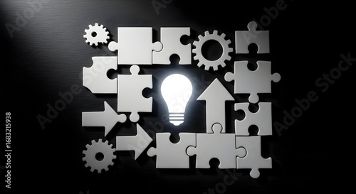 Bright idea lights up puzzle pieces and gears