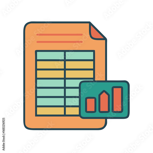 Spreadsheet with graphs representing data analytics trends