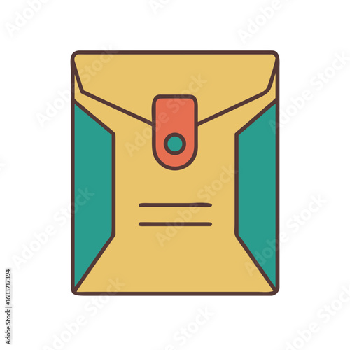 Colorful office envelope designed for secure document delivery
