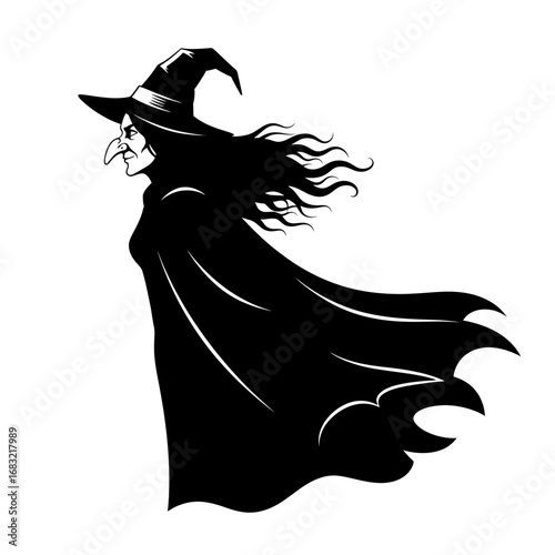 witch on a white background
